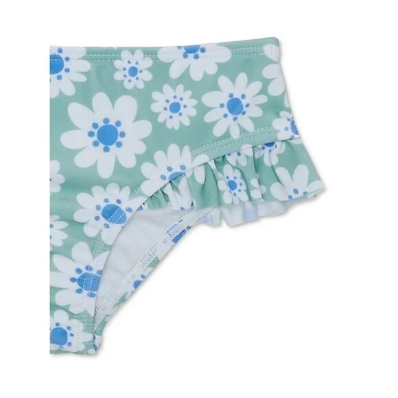 Wonder Nation Baby Girl Floral Ruffled Bikini 2-Piece sizes 12 months LIKE NEW - Picture 3 of 3